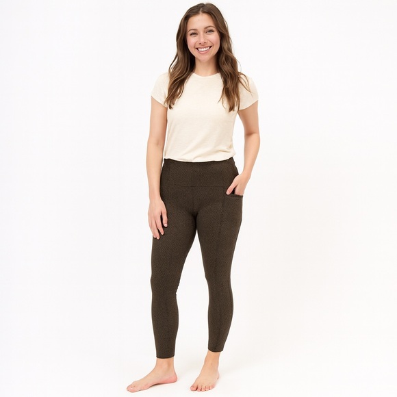 Champion Marled Brown Leggings Size M - Picture 1 of 7